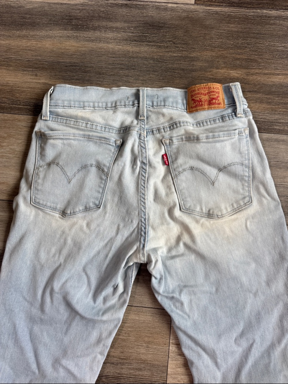 Levi's 710 Super Skinny Pale Blue Jeans - Picture 2 of 7